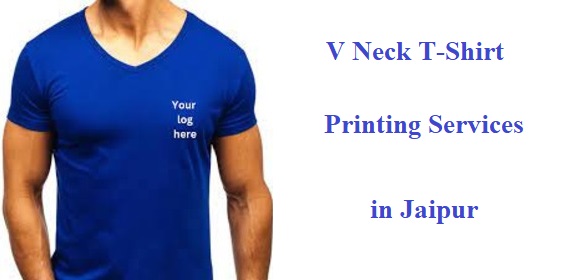 V Neck T-Shirt Printing Services in Jaipur