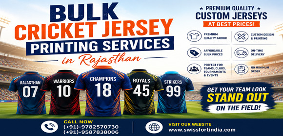 Bulk Cricket Jersey Printing Services in Rajasthan